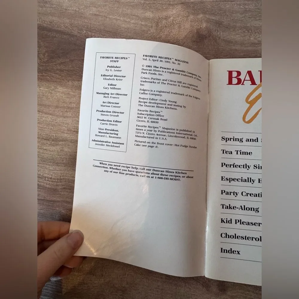 Favorite Recipes Duncan Hines Bake It Easy Magazine 1991